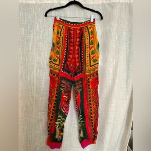 Anthropologie x Farm Rio Sz S Printed Linen Jogger Pants